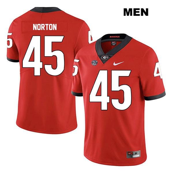 Georgia Bulldogs Men's Bill Norton #45 NCAA Legend Authentic Red Nike Stitched College Football Jersey VQG3756UC